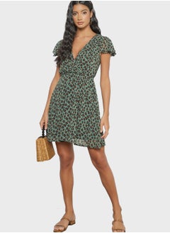 MELA LONDON Leopard Print V-Neck Dress  - Image 4