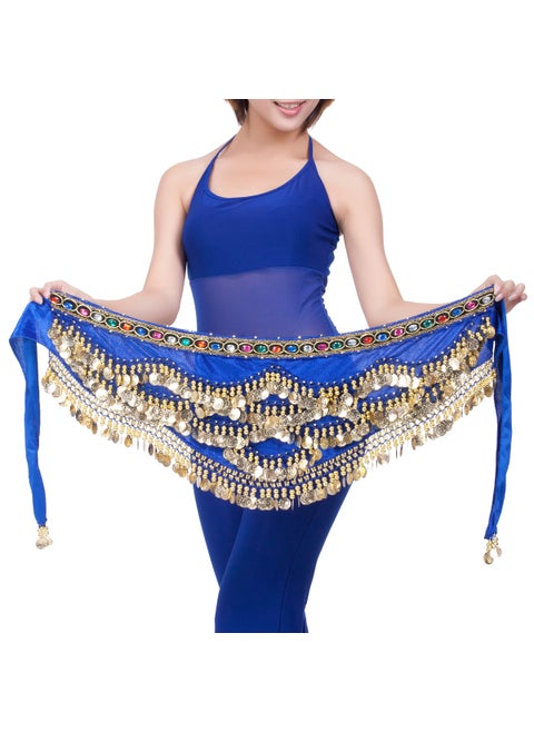 Belly Dance Sequined Waist Chain Sapphire Blue