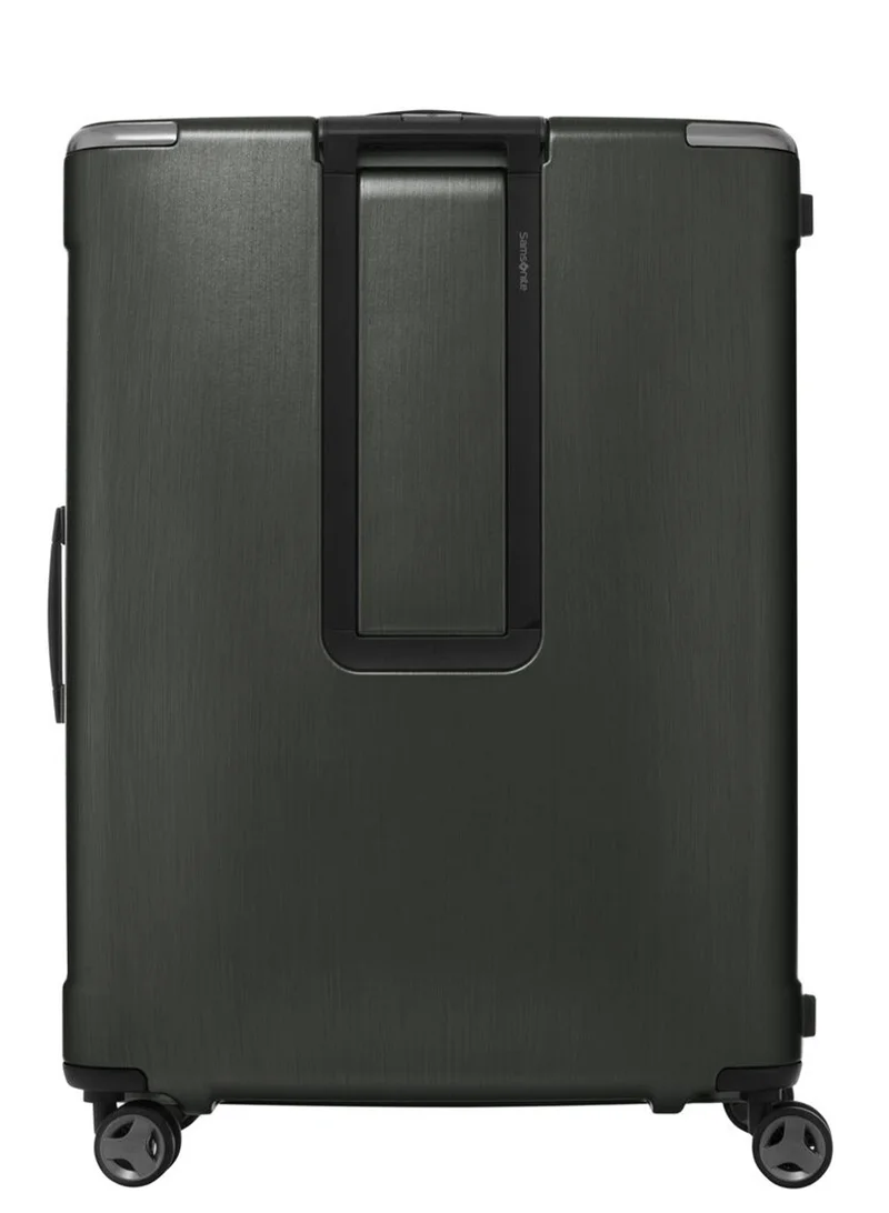 Samsonite  Evoa Suitcase Cabin Size 81 cm / 30 inch, 4 Spinner Wheels, Polycarbonate, Brushed Black|Aero-Trac Suspension Wheels|TSA Lock|Divider Pad|Anti-Theft Secuirty Zipper|Expandable - 10 Years International Warranty  | Best Price UAE