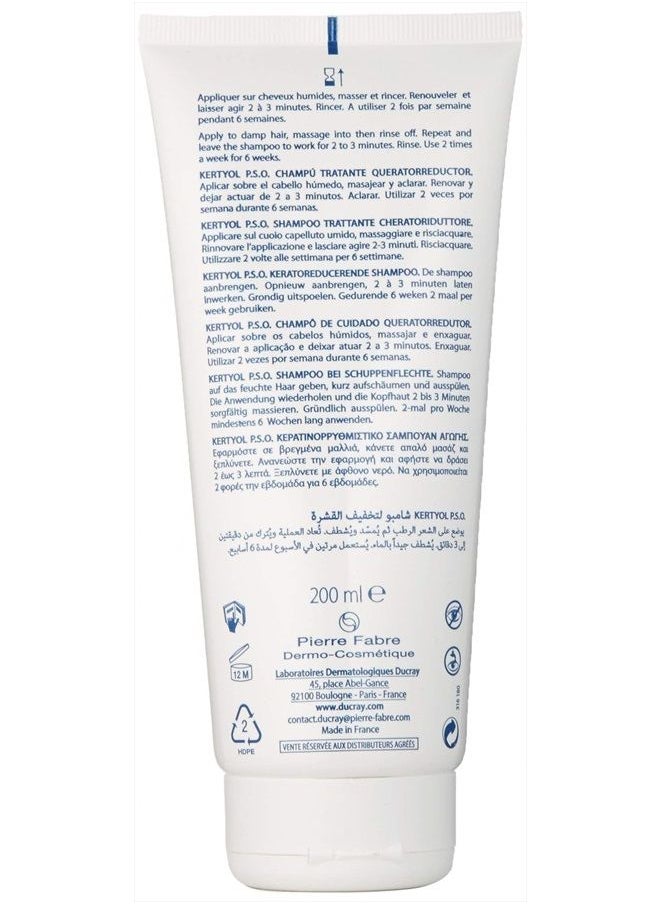 DUCRAY - Kertyol P.S.O. Shampoo, Scalp Prone to Psoriasis, Micronized Sulfur, Salicylic Acid, Soothes Red, Irritated Scalp, 6.7 oz. - Image 1