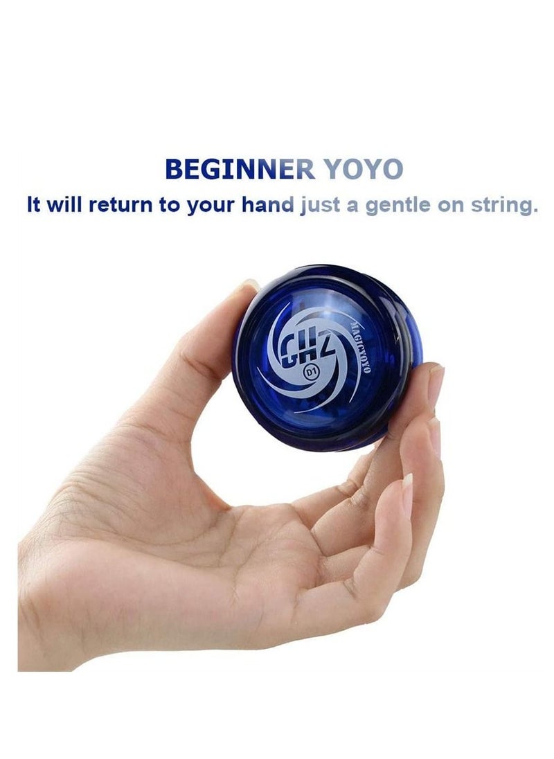 SYOSI - D1 GHZ Looping Yoyo Responsive Yoyo Ball for kids, Beginner Yoyo, Easy to Play and Practise Basic Looping Tricks, with 6 Yoyo Strings, Yo-Yo Glove, Yo Yo Bag (D1 - Blue) - Image 1