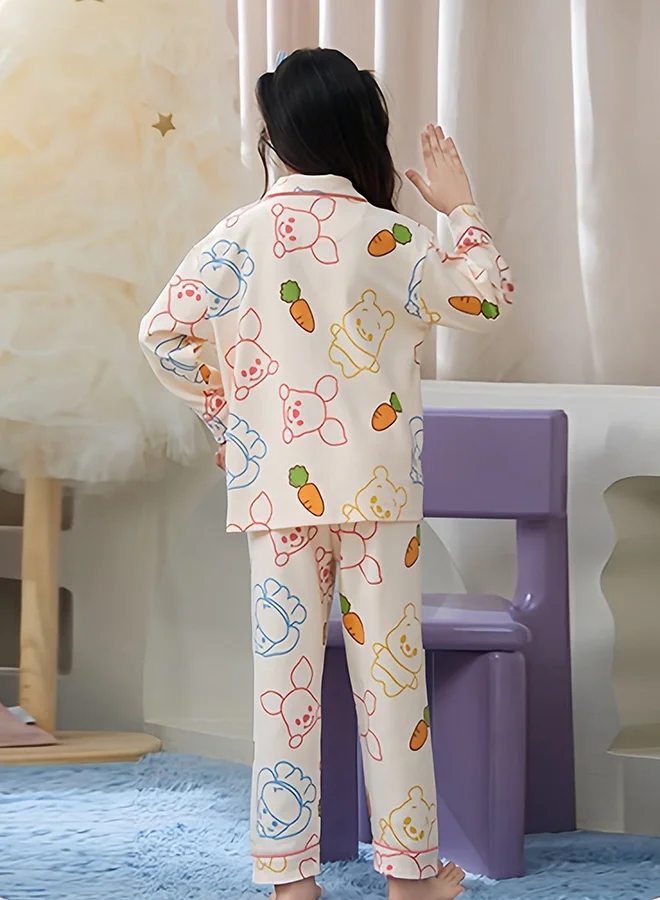 LITTLE SURPRISE BOX Little Surprise Box, Bear & Friends soft Cotton Kids Nightsuit-3-4 Y