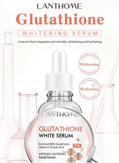 Lanthome Advanced Glutathione White Serum, Intensive Lightening Facial Serum Whitening The Skin Diminish Sunburn And Dark Spots 30ML  - Image 2