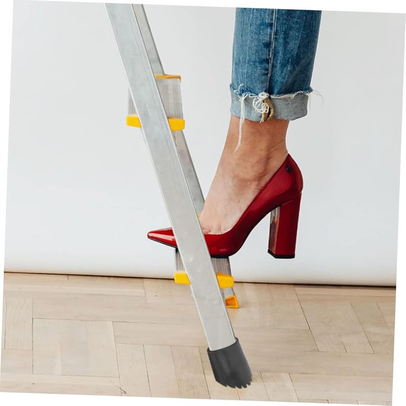 4 Pcs Black Non Slip Rubber Ladder Feet Covers Adjustable Anti Skid Pads for Stepladder Protection - Image 5