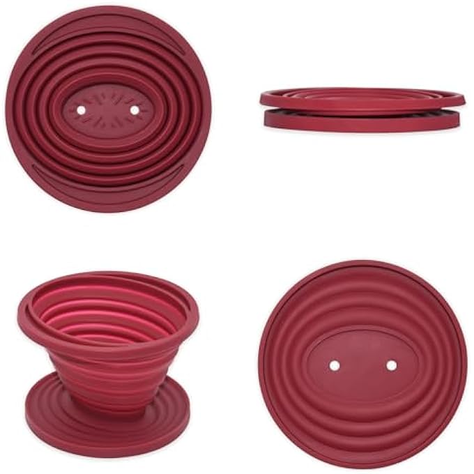 rayihni Pour Over The Coffee Machine Folding Silicone Pour Over The Coffee Drip Portable Reusable Camping Coffee Machine Et 40 Pieces Filter Coffee Paper - Image 4
