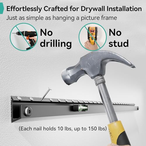 Auoace No Stud TV Wall Mount, 32 to 75-inch Drywall TV Bracket, Tilts Up to 5°, Low Profile Studless TVs Mount, Easy Install, Include All Hardware, Fit Most 40" 50" 55" 60" 65" 75" Smart TVs - Image 3