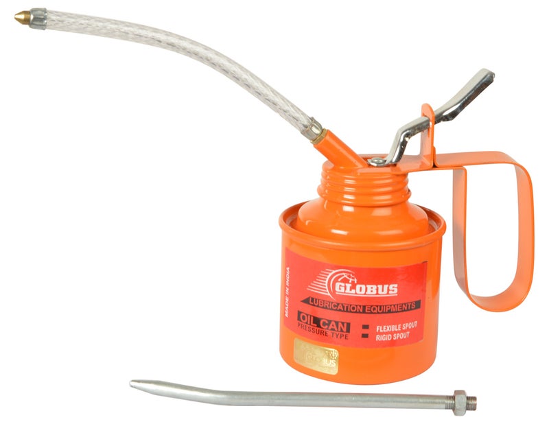 Globus 403 Steel Oil Can 3/4 Pint with Fix and Flexible Spout, Orange/Red - Image 5