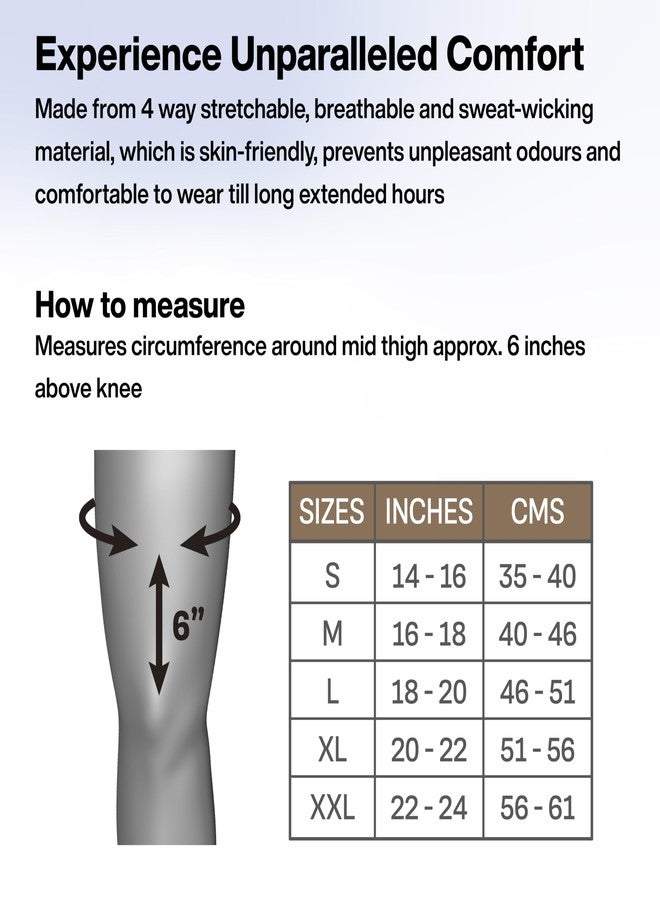 FOVERA Knee Cap for Men & Women, Knee Compression Sleeve for Pain Relief | Support and Pain Relief During Sports, Gym, Running (Size - XXL, 1 Pair) - Image 4