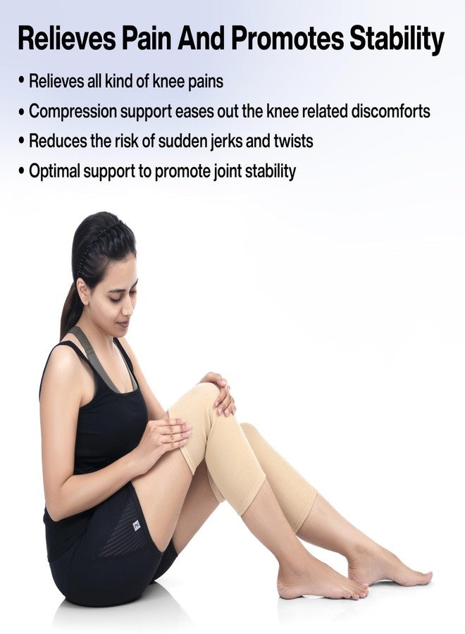 FOVERA Knee Cap for Men & Women, Knee Compression Sleeve for Pain Relief | Support and Pain Relief During Sports, Gym, Running (Size - XXL, 1 Pair) - Image 5