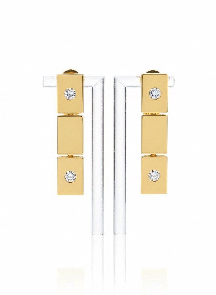 روبي آرت الذهب أقراط روبي آرت جولد من الذهب الخالص عيار 18 قيراطًا للنساء - 5.36 جرام - Image 1