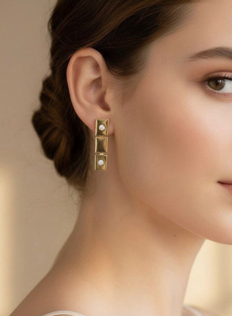 روبي آرت الذهب أقراط روبي آرت جولد من الذهب الخالص عيار 18 قيراطًا للنساء - 5.36 جرام - Image 2