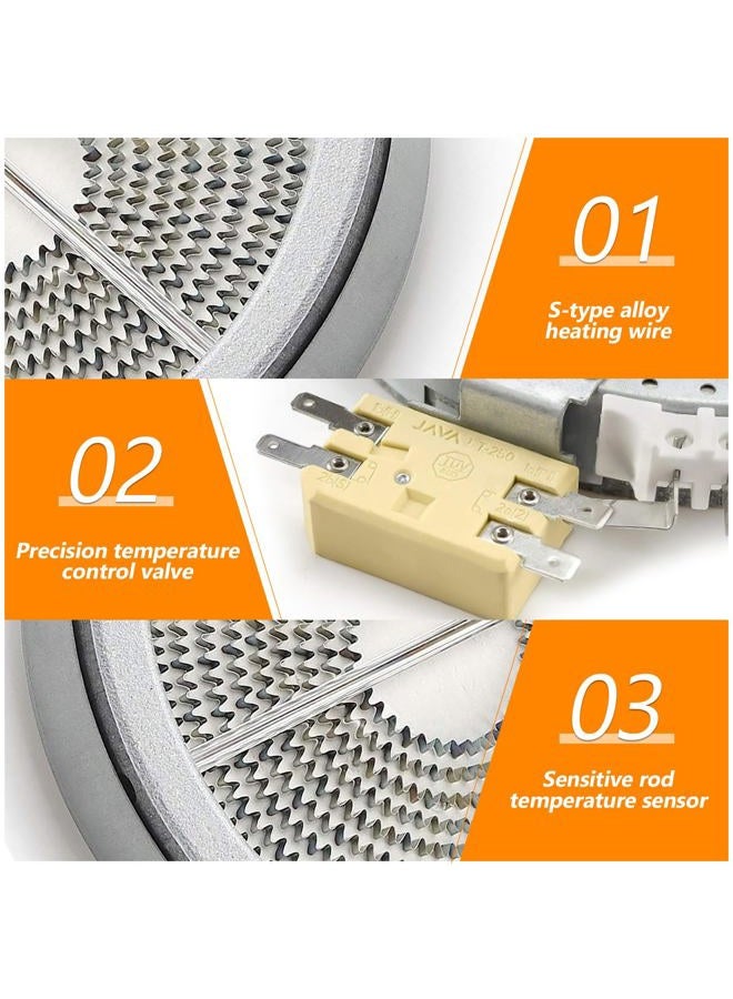 Funmit 318178110 Radiant Electric Stove Surface Element (Upgraded Version) Replacement for GE 6'' Range 1200 Watts - Image 4