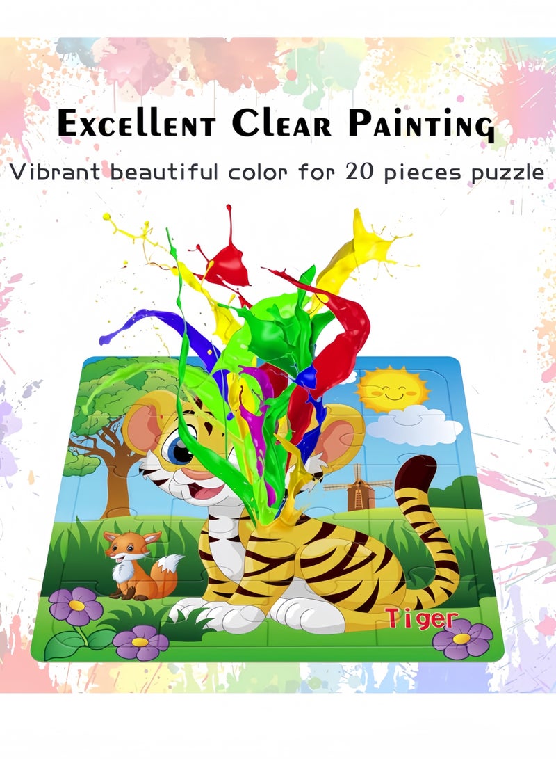 30 packs of animal puzzle sets, paper toddler puzzle toys for children aged 1-5, early childhood educational toys and gifts for boys and girls - Image 3