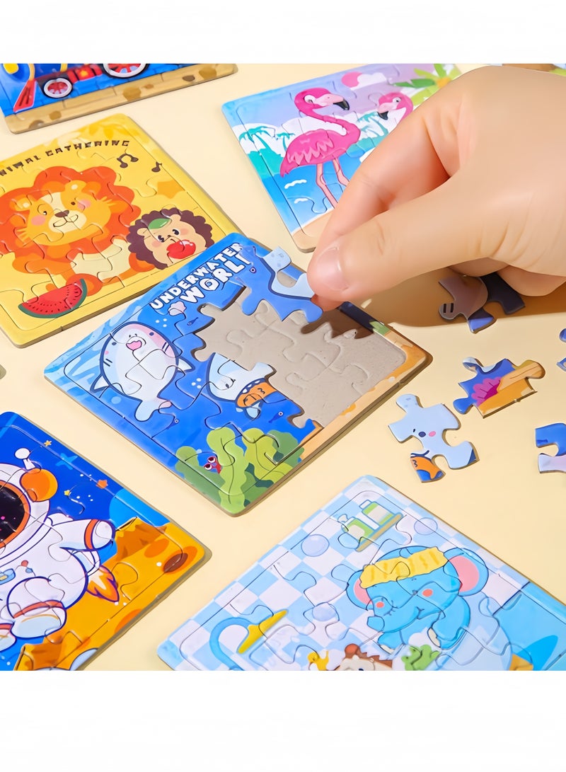 30 packs of animal puzzle sets, paper toddler puzzle toys for children aged 1-5, early childhood educational toys and gifts for boys and girls - Image 4