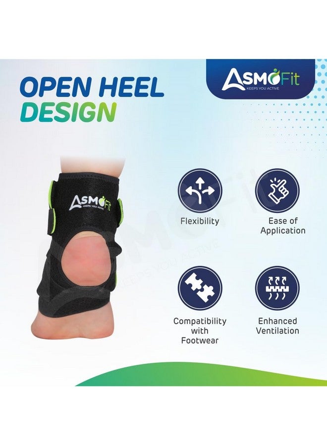 Asmofit Adjustable Ankle Brace Support Compression Pain Relief - Ideal for Ankle Sport Injury Recovery, Rehabilitation, Running, Ankle Pain, Sprain, Foot Swelling Men & Women - Image 5