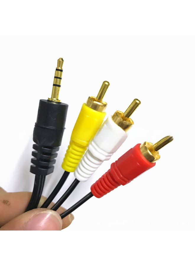 1.5 M AV Line 3.5mm Audio Line One Point Three Lotus Line 3RCA Audio And Video Line 3.5 To Color Difference Line-Color:One-third AV Line (plus Head) + Packaging-Length:1.5 Meters (100-999)  - Image 4