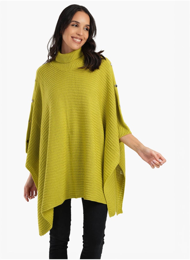 Clue - Poncho with Shoulder Buttons - Image 1
