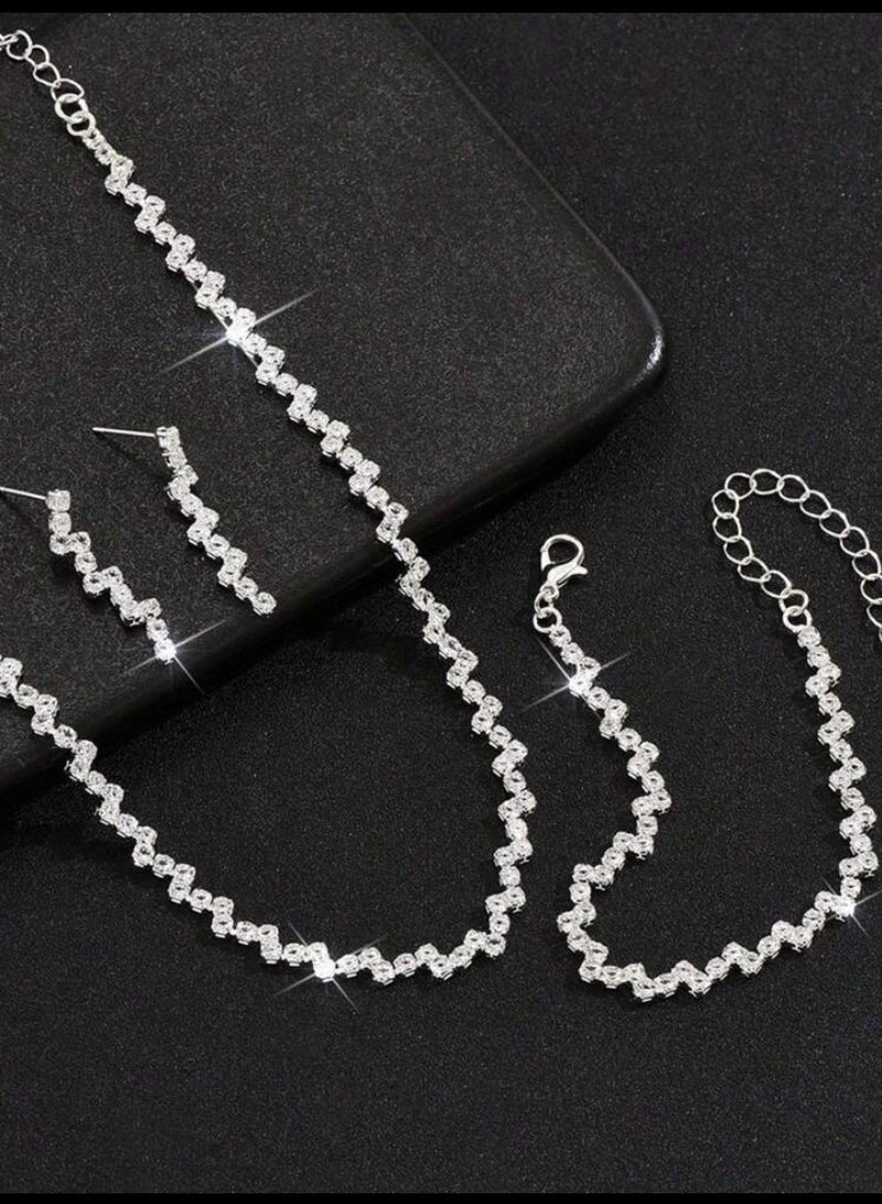 JewelryPalace Amazing Trendy Women's Zirconia Necklace And Earrings And Bracelet And Ring Jewellery Set - Image 4