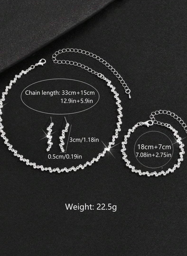 JewelryPalace Amazing Trendy Women's Zirconia Necklace And Earrings And Bracelet And Ring Jewellery Set - Image 5