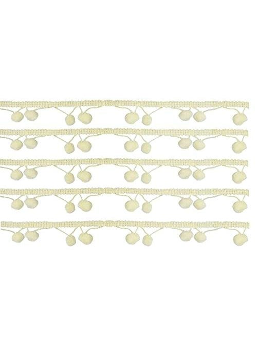 GOELX Pom Pom lace White 9 Meters Bundle for Decorations/Borders/Crafts  - Image 1