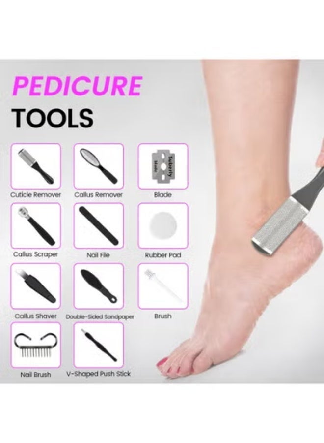 EVEREEN Electric Callus Remover with 3 Speed Modes – Professional Rechargeable Foot File Kit for Cracked Heels, Dead Skin, Pedicure – IPX6 Waterproof USB-C (Black) - Image 5