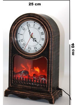 Hediye Sandalı Gift Boat LED Lighted Fireplace with Clock  - Image 2
