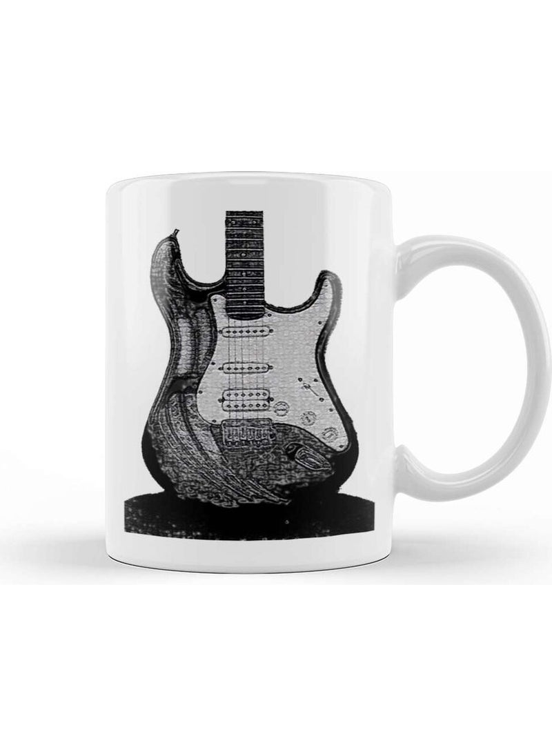 Baskı Dükkanı - Print Shop Strat Fender Guitar Mug Porcelain - Image 1