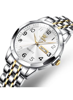 OLEVS OLEVS Valentine's Romantic Couple Watches His and Hers Ultrathin Classic Quartz Analog Wrist Watches Gifts Set for Lovers Set of Two Quartz Watch Stainless Steel Waterproof Date Watches  - Image 2