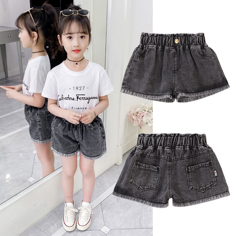 Girls' Denim Shorts Ripped Summer 5 Girls 6 Fashion 8 Children'S Wear 9 Middle And Big Children 10 Korean 12-Year-Old Thin Pants - Image 3