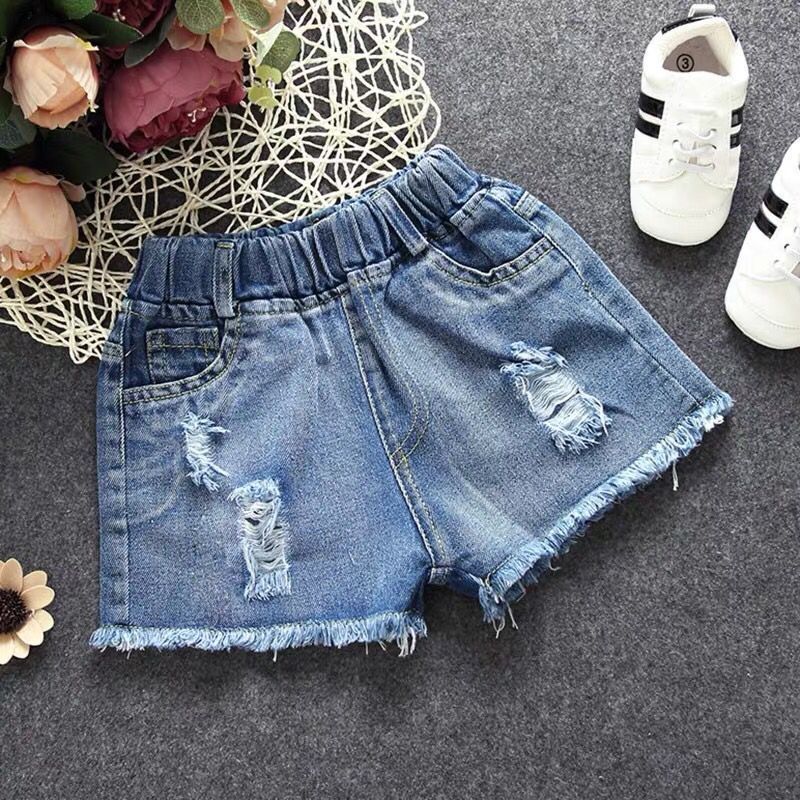 Girls' Denim Shorts Ripped Summer 5 Girls 6 Fashion 8 Children'S Wear 9 Middle And Big Children 10 Korean 12-Year-Old Thin Pants - Image 4