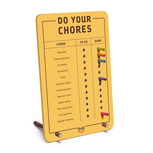 Knock Knock Do Your Chores Desktop Pegboard 6 x 9-inches - Image 1
