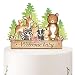 Aukolass Woodland Animals Cake Topper Welcome Baby Theme Super Cute Zoo Cake Picks for Woodland Animal Party Supplies Decorations - Image 2