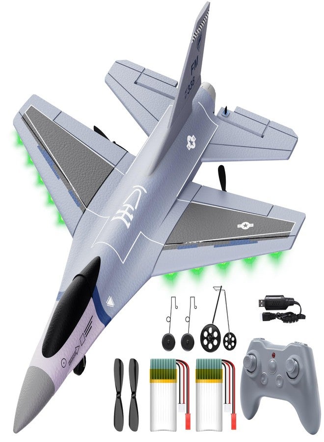 DEERC F16 Fighting Falcon RC Plane,3CH Remote Control Airplane Fighter Toys,2.4GHz 6-axis Gyro Stabilizer RTF Glider Aircraft Plane with 2 Batteries,Easy to Fly for Beginners Kids Adults - Image 1