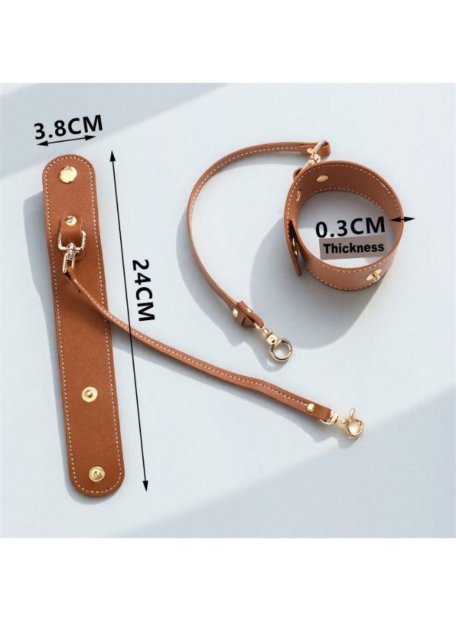 Vintage PU Leather Glove Holder - Strap Holder with Clasp for Handbag, Hat, Towel, Outdoor, Travel, Women's Bag Gift - Image 5