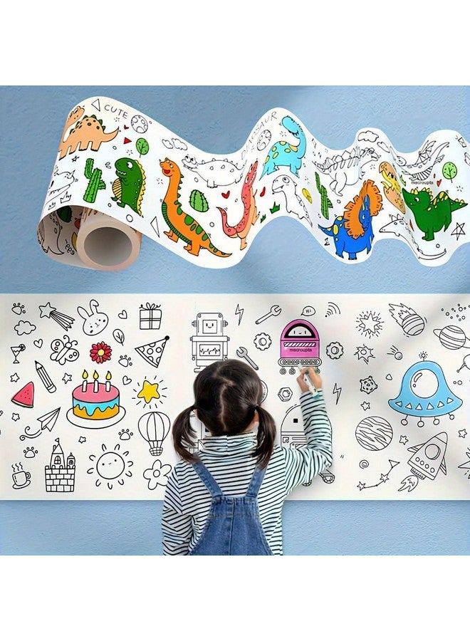 HELIMIX Animal Scroll for Kids Drawing Roll for Cildren Doodle Scroll DIY Painting for Toddlers Boys Girls Educational Toys Adventures (30cm x 3 Meter) 1pack - Image 3