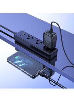 hoco. C77B Wall charger Dual Port Charger UK plug set with 1M Type-C cable  Black  - Image 3