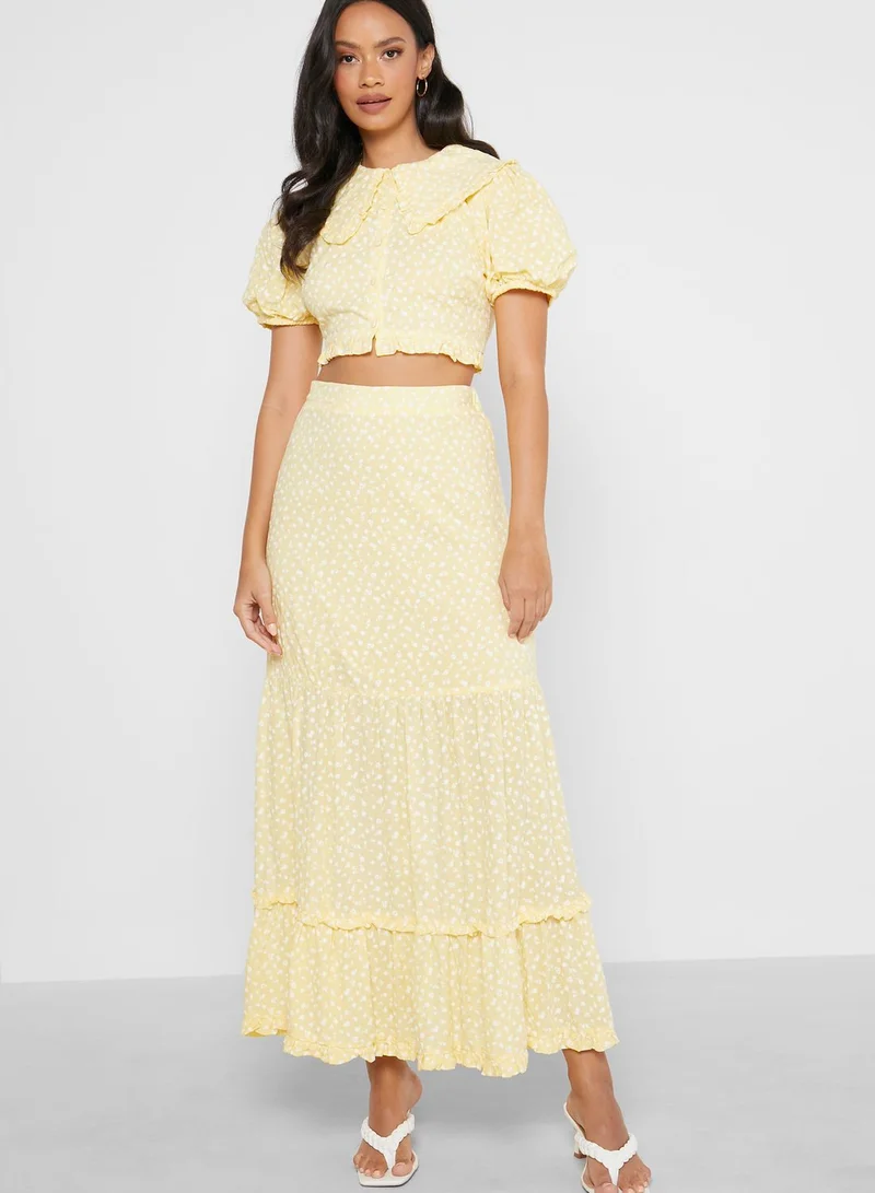 LOST INK Co-Ord Tiered Midaxi Skirt