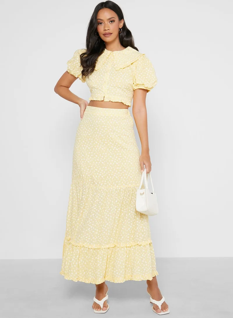 LOST INK Co-Ord Tiered Midaxi Skirt