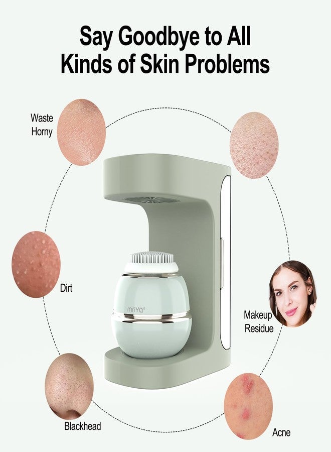 mriya Facial Cleansing Brush Silicone Face Scrubber, Exfoliating Brush, Facial Massage Brush - for Gentle Exfoliation, Massage, Blackhead Removal and Makeup Removal - Image 4