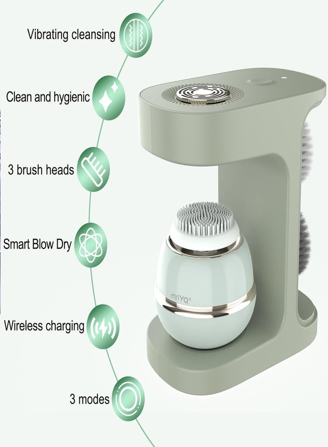 mriya Facial Cleansing Brush Silicone Face Scrubber, Exfoliating Brush, Facial Massage Brush - for Gentle Exfoliation, Massage, Blackhead Removal and Makeup Removal - Image 2