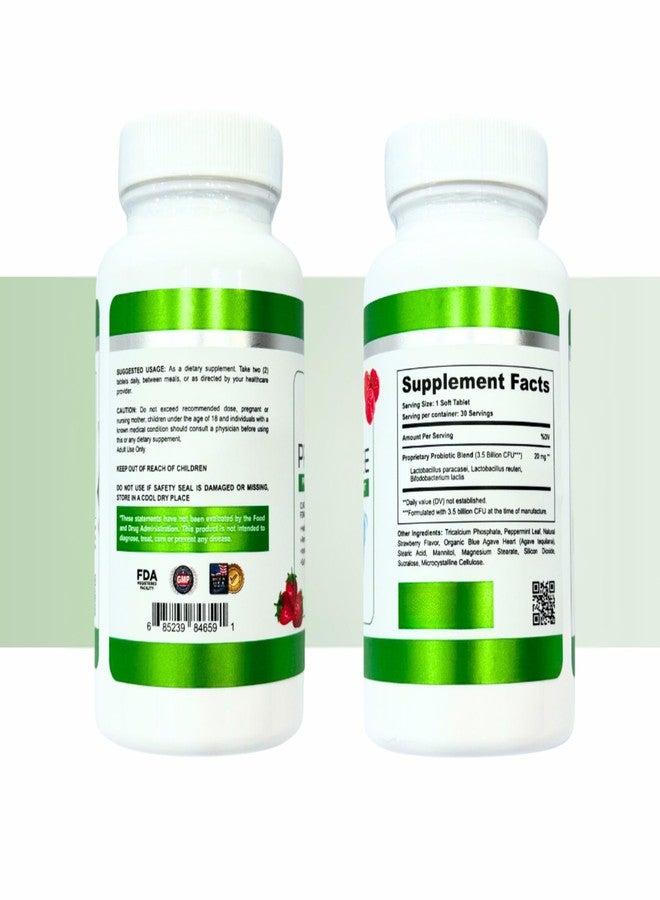 ZAFiNCO-PRODENTEE لصحة الأسنان واللثة. بروبيوتيك متطور للفم/الأسنان يحتوي على 3.5 مليار وحدة تشكيل مستعمرة (CFU) للحد من رائحة الفم الكريهة، وصحة الأذن والأنف والحنجرة - أقراص مضغ طرية بنكهة النعناع، 30 قرصًا - صنع في الولايات المتحدة الأمريكية - Image 4