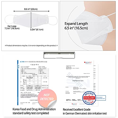 AIRAID-KF94 [Individually Wrapped] - Made in Korea, 4-Layer Filter, 3D Face Mask, Black, White, Adult and Older Teens (White-20P) - Image 5