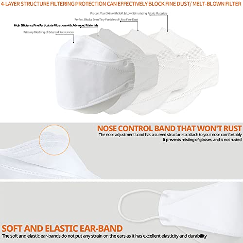 AIRAID-KF94 [Individually Wrapped] - Made in Korea, 4-Layer Filter, 3D Face Mask, Black, White, Adult and Older Teens (White-20P) - Image 4