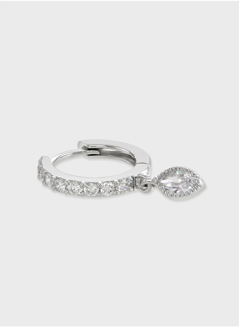BUCKLEY LONDON Marqyise Diamond Hoop Earring