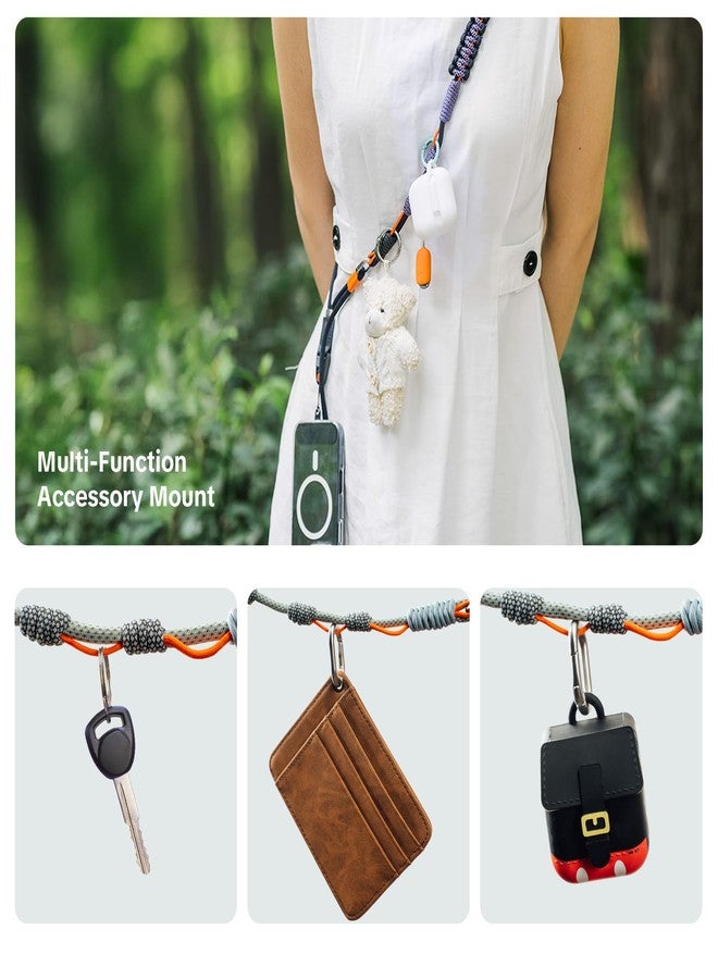 PGYTECH LinkGo Dual Mount Phone Strap Crossbody, Quick-Detach Wrist Strap & Lens Cleaner, Secure 10kg Load Mini Quick-Release, Adjustable 39.3-53.5in for Hands-Free Shooting (Mint Green) - Image 3