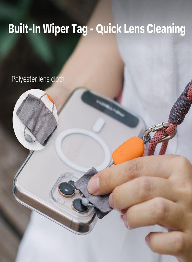 PGYTECH LinkGo Dual Mount Phone Strap Crossbody, Quick-Detach Wrist Strap & Lens Cleaner, Secure 10kg Load Mini Quick-Release, Adjustable 39.3-53.5in for Hands-Free Shooting (Mint Green) - Image 4