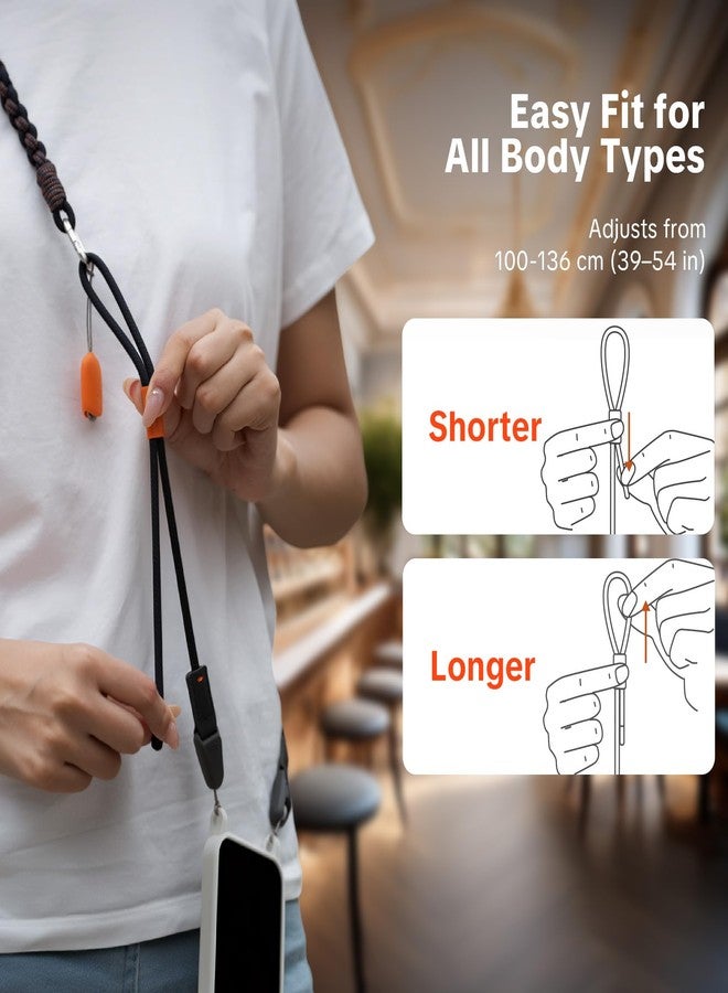 PGYTECH LinkGo Dual Mount Phone Strap Crossbody, Quick-Detach Wrist Strap & Lens Cleaner, Secure 10kg Load Mini Quick-Release, Adjustable 39.3-53.5in for Hands-Free Shooting (Mint Green) - Image 2