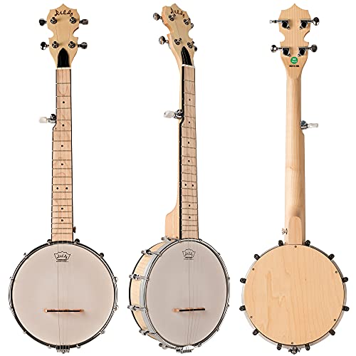 Mulucky 5 String Banjo Mini - Mulucky 26 Inch Travel Banjo Maple, Closed Solid Back Beginner Kit With Gig Bag Tuner Picks Strings Strap - B805 - Image 2