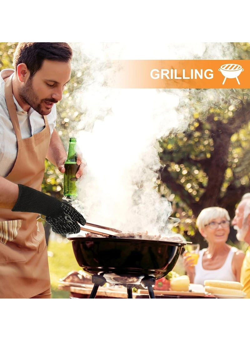 A Pair of BBq Gloves,Bbq Grill Gloves，Anti Slip Silicone Insulated Barbecue Gloves，1472 ℉ High Temperature Resistance，Anti Slip Oven Gloves Suitable For Kitchen, Barbecue, Baking, And Cutting - Image 2