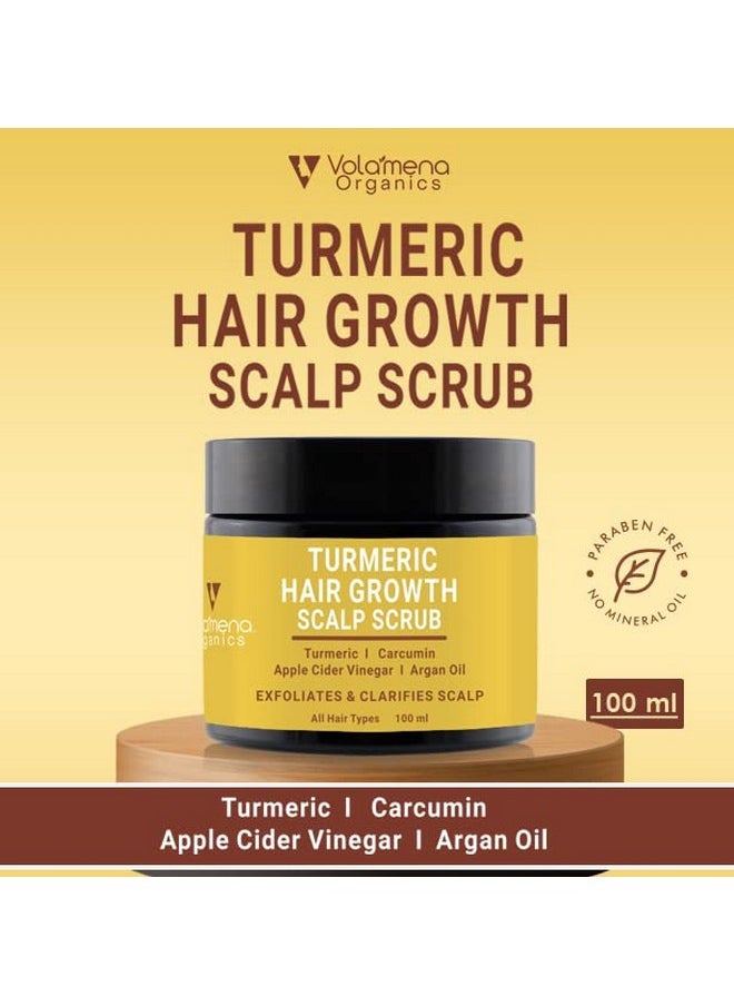 VOLAMENA WITH DEVICE - Turmeric Scalp Scrub With Turmeric Extract Turmeric Oil & Carcumin I Removes Dandruff & Built Up 100 Ml - Image 1